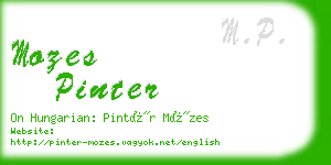 mozes pinter business card